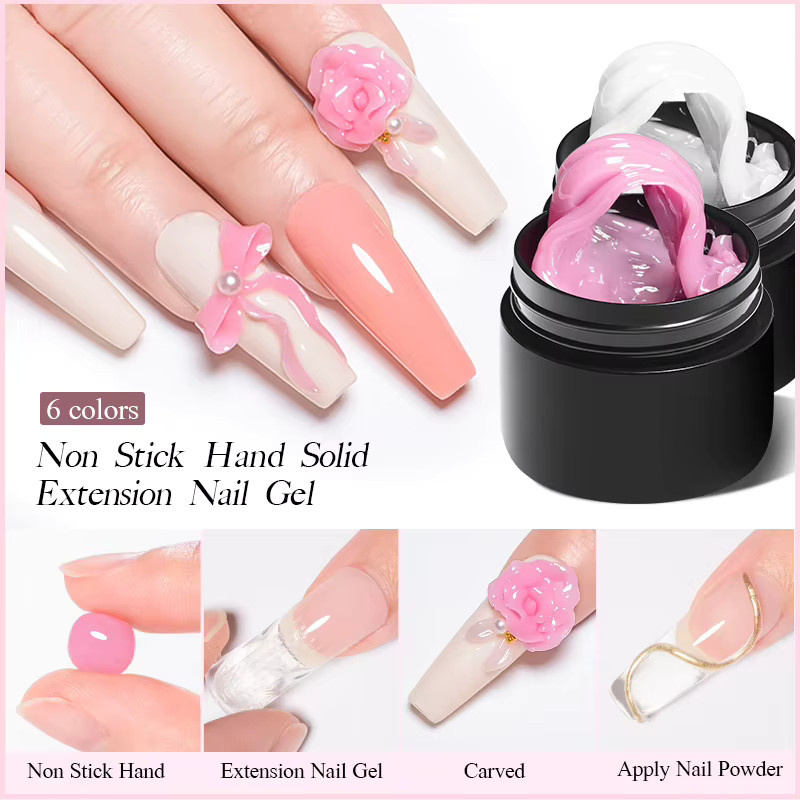 MEET ACROSS Gel-Nagellack, klar, glänzend, 3 Stück - Bild 4
