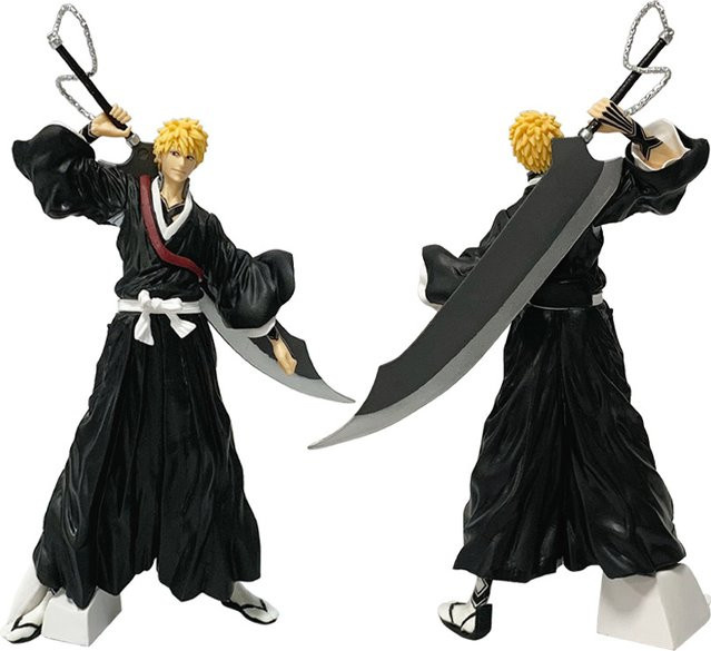 Bandai BLEACH Kurosaki Ichigo mit Zangetsu, Anime-Figur, 21 cm, Kunststoff - Bild 1