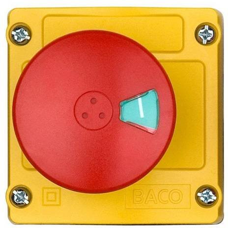 Bahco LBX13102 Not-Aus-Taster im Gehäuse, Farbe: Rot, 240 V/AC, 2.5A, 2 Öffner, Schutzart IP66 - Bild 1