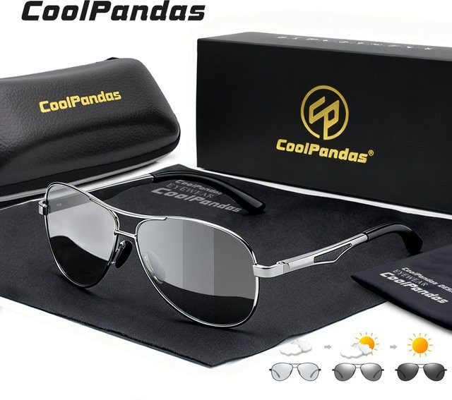 COOLPANDAS Sonnenbrille Aviator, Vollrand, Metall, polarisiert, Unisex - Bild 1