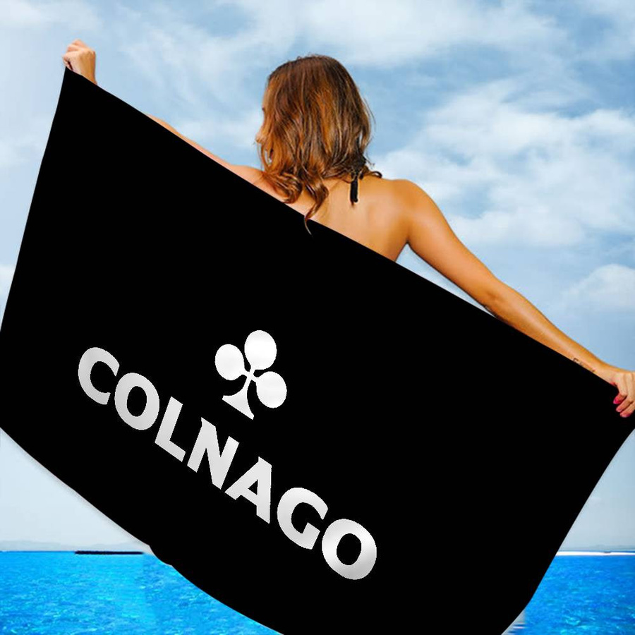 C-Colnago Mikrofaser Strandtuch mit Logo-Print in Weiß, B: 30 cm, H: 60 cm - Bild 6