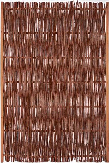 T & J Weidengeflechtzaun Fuego mit seitlichem Rahmen, braun, B/H: 120 x 180 cm - Bild 1