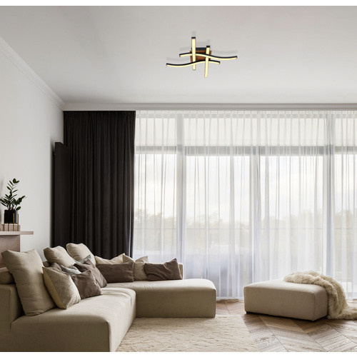 GLOBO LIGHTING LED Deckenleuchte Evita in Schwarz mit Holzoptik und inklusive Leuchtmittel, Durchmesser: 43 cm - Bild 2
