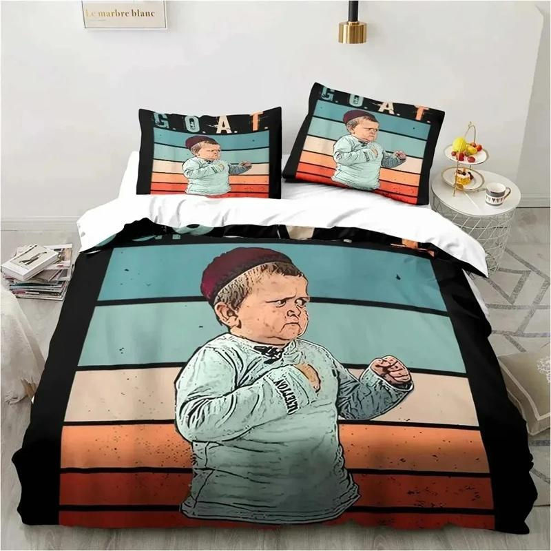 Hasbulla Magomedov Fighting Meme Bettwäsche Set mit Bettbezug und Kissenbezug in Lila, B/H: 135 x 200 cm - Bild 2