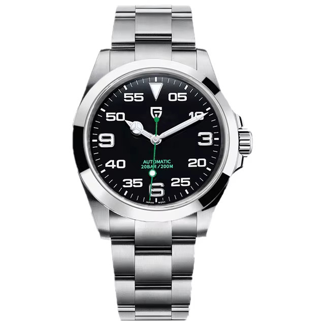 PAGANI DESIGN Automatik-Armbanduhr, Edelstahl, Saphirglas, Schwarz, Herren - Bild 6