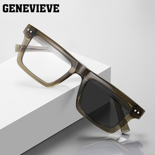 Genevieve Korrektionsbrille, quadratisch, Vollrand, braun, Blaulichtfilter - Bild 1