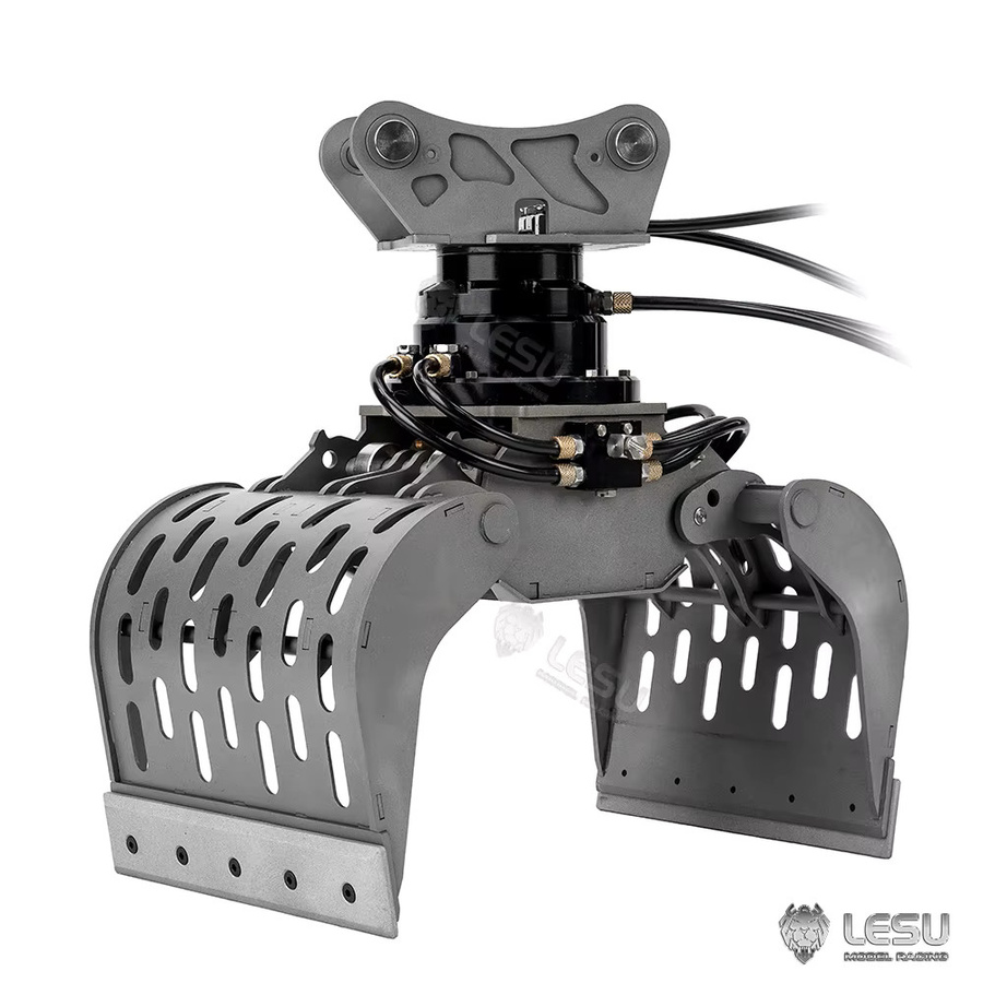 LESU Hydraulik-Baggermodell, 1/14, Vollmetall-Aufsätze, Mechanischer Greifer - Bild 1