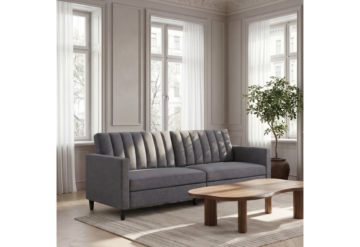 Dorel Home 3-Sitzer Celine Sofa mit 2-teiliger und 3-fach verstellbarer Rückenlehne, Sitzhöhe: 43 cm - Bild 1
