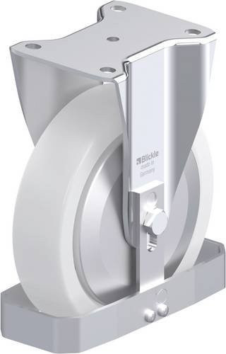 Blickle Stahlblech-Bockrolle BH-SPO 200G-FA-FS in Grau-Weiß mit 200 mm Rad-Durchmesser und 900 kg Tragfähigkeit - Bild 1