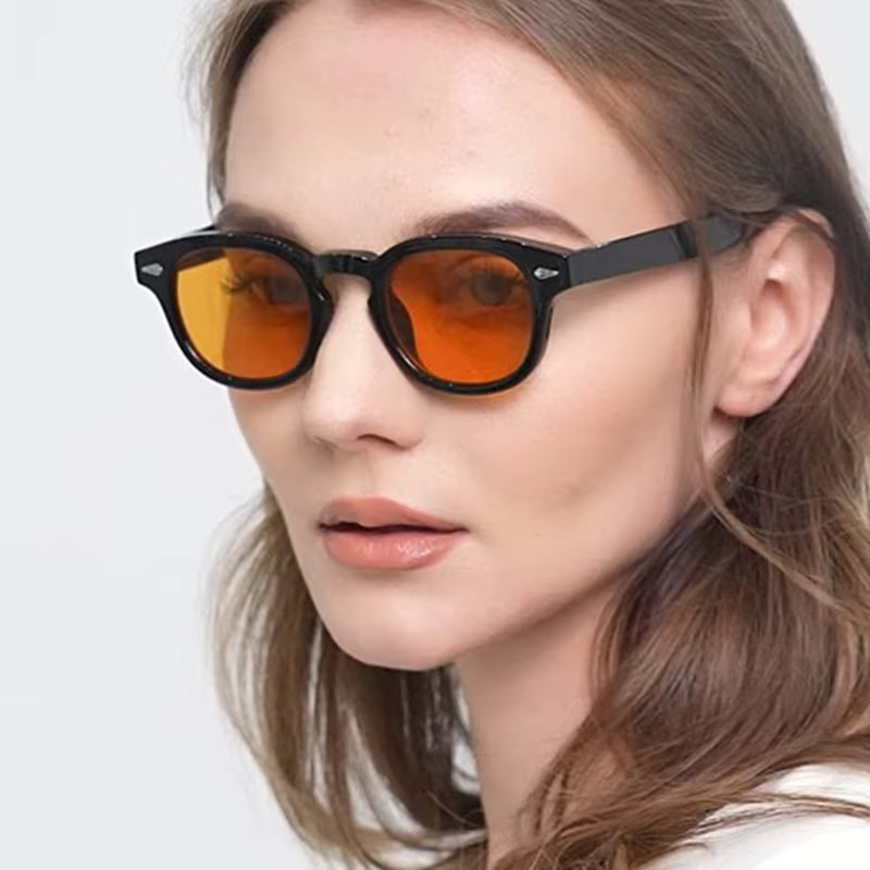 Samjune Retro-Sonnenbrille, Vollrand, rund - Bild 2