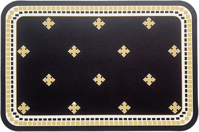Hitzebeständliches Platzset CosyHome aus PVC in Schwarz, doppelseitig texturiert, B/B: 45 x 30 cm - Bild 1