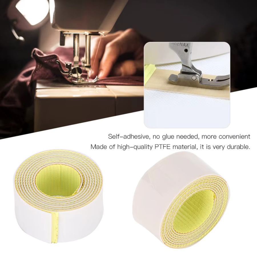Selbstklebendes PTFE Nähfußband für Nähmaschinen-Zubehör in Weiß, Stärken: 0,5 mm, 0,8 mm und 1,0 mm - Bild 2