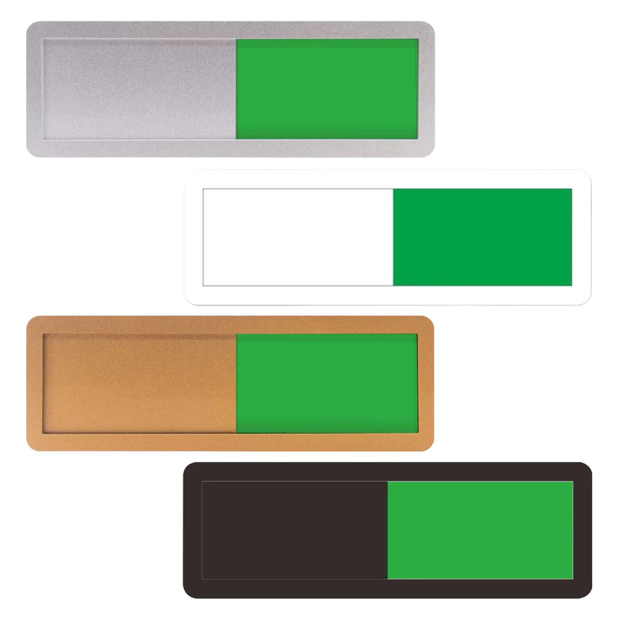 Schiebetürschild aus Acryl in Weiß zur Statusanzeige für Büro, Toilette, Besprechungsraum und Hotel - Bild 3