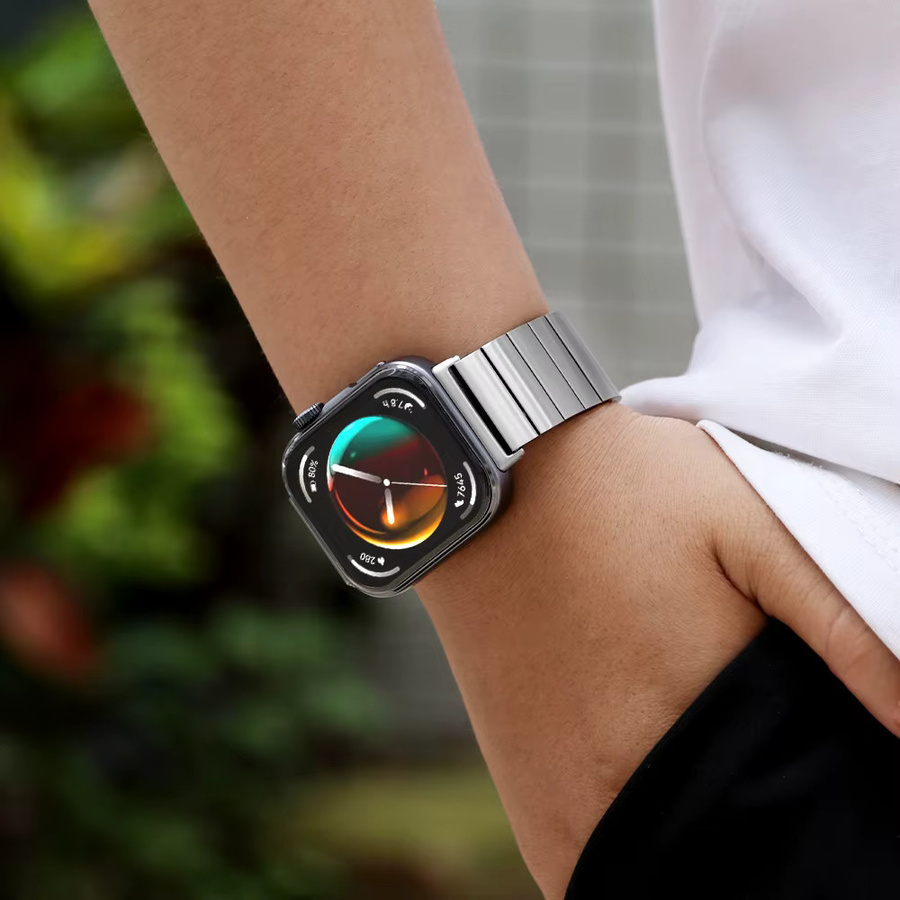 jansin Uhrenarmband Edelstahl, Silber, für Huawei Fit3 Fit4 Fit5pro - Bild 2