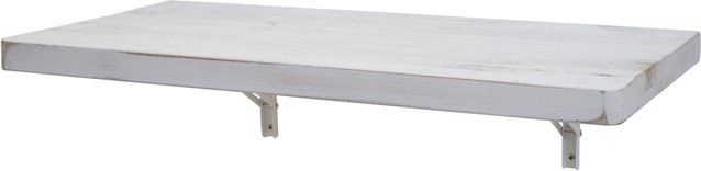 MCW Wandklapptisch H48 aus Massiv-Holz in Shabby Weiß, B/T: 100 x 50 cm - Bild 2