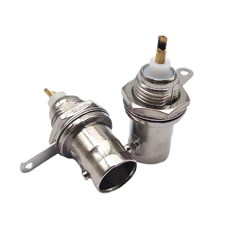 10 Stück FRHY BNC-Buchsen für die Panelmontage, 50 Ohm HF-Koaxialadapter in Silber mit Lötklemmen - Bild 2
