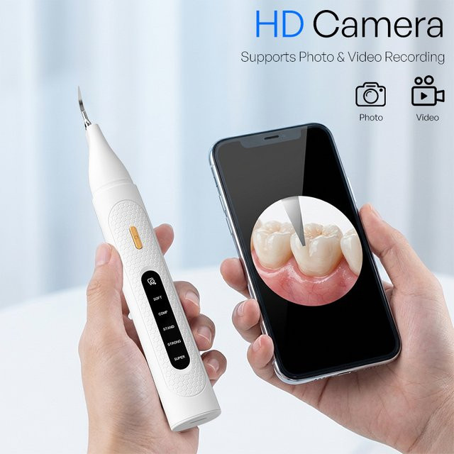 ZEMICAM Visueller Ultraschall-Zahnreiniger mit Kamera, Weiß, Unisex - Bild 1