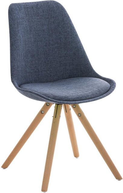 CLP Retrostuhl PEGLEG mit Stoffbezug und Holzbeinen, Sitzhöhe: 46 cm - Bild 1