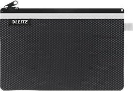 Leitz WOW Traveller Zip-Beutel mit durchsichtigem Netzfach und blickdichtem Fach in Schwarz, Größe L - Bild 1