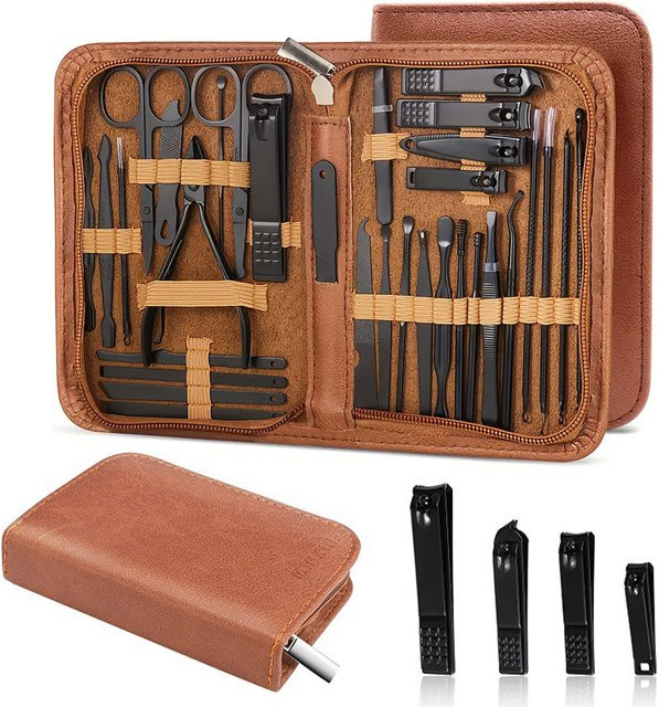Ouriner Maniküre-Set, 32-teiliges Nagelpflege-Werkzeugset aus Edelstahl, Unisex - Bild 1