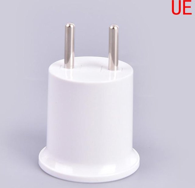 Konverter Adapter E27 auf EU Steckdose in Weiß aus Kunststoff - Bild 1