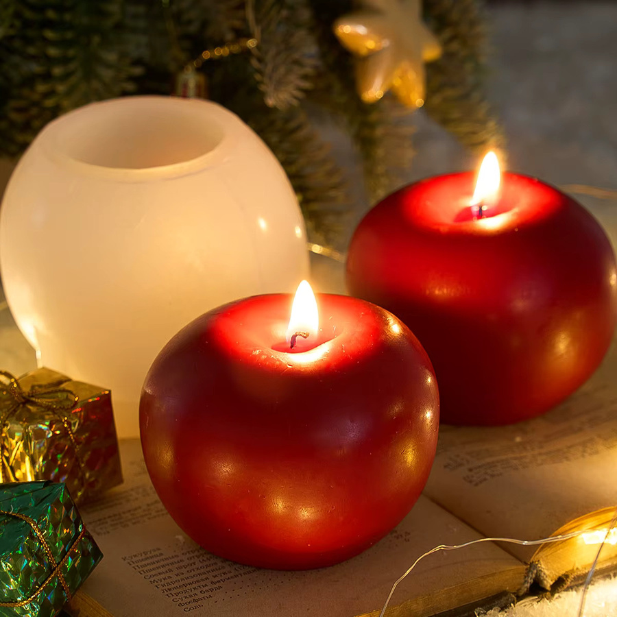 Silikonform Apfel für DIY Kerzen, Seife und Gips für handgemachte Weihnachtsornamente und Aromatherapie - Bild 4