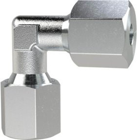 Riegler Winkel-Verschraubung aus verzinktem Stahl in Silber, Rohr-Außen-Ø 12 mm, WV12SST - Bild 1