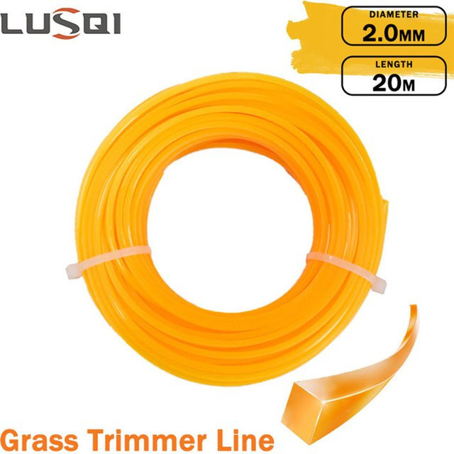 LUSQI Nylon Trimmerlinie für Rasenmäher, 20 m Länge, Durchmesser: 2 mm - Bild 1