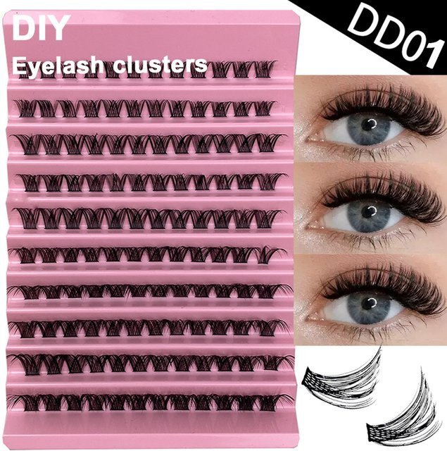 IEEYEEY Wimperncluster, 120 Bündel, 8–16 mm, natürlich, Unisex - Bild 1