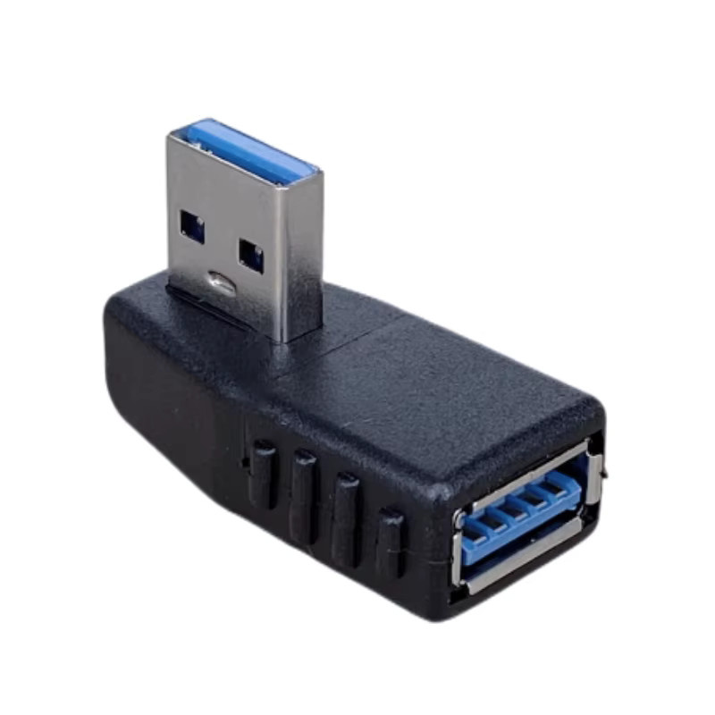 fengyidz USB A Adapter 90 Grad Winkel Stecker auf Buchse für USB 3.0 und USB 2.0 in Schwarz - Bild 4