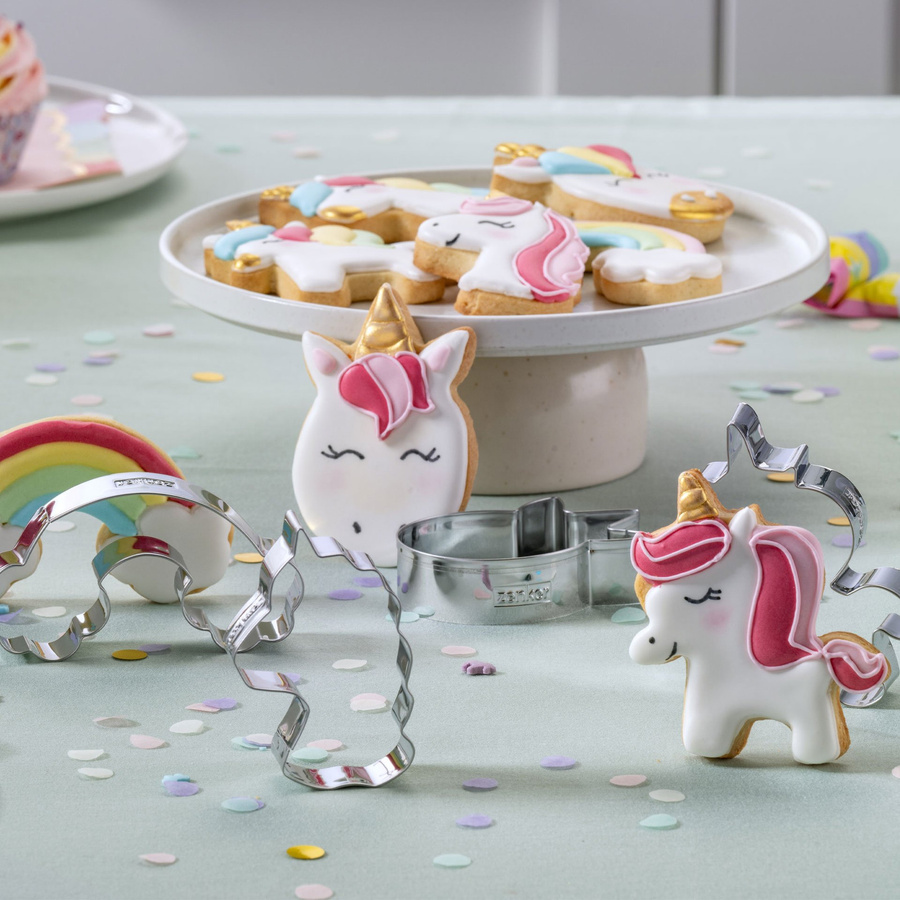 Zenker Ausstechformen Einhorn 4er Set aus Edelstahl in Silber - Bild 2