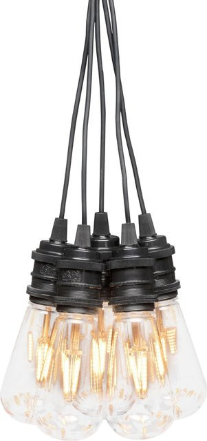 Konstsmide LED-Lichterkette Retro mit 10 warmweißen Kugelleuchten in Schwarz für den Außenbereich (IP44) - Bild 1