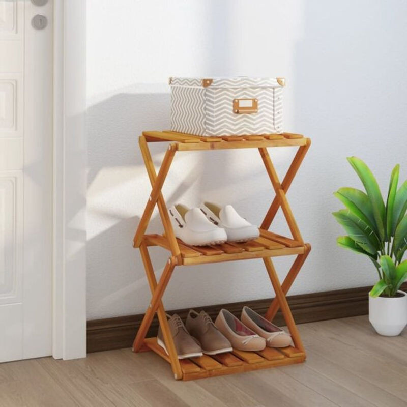 Vidaxl Bücherregal aus Akazie Massivholz in Braun, B/T/H: 43 x 31 x 63 cm - Bild 1