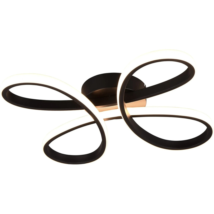 Trio LED Deckenleuchte Fly dimmbar Schwarz Matt B: 40 cm, T: 40 cm, H: 7,5 cm - Bild 2