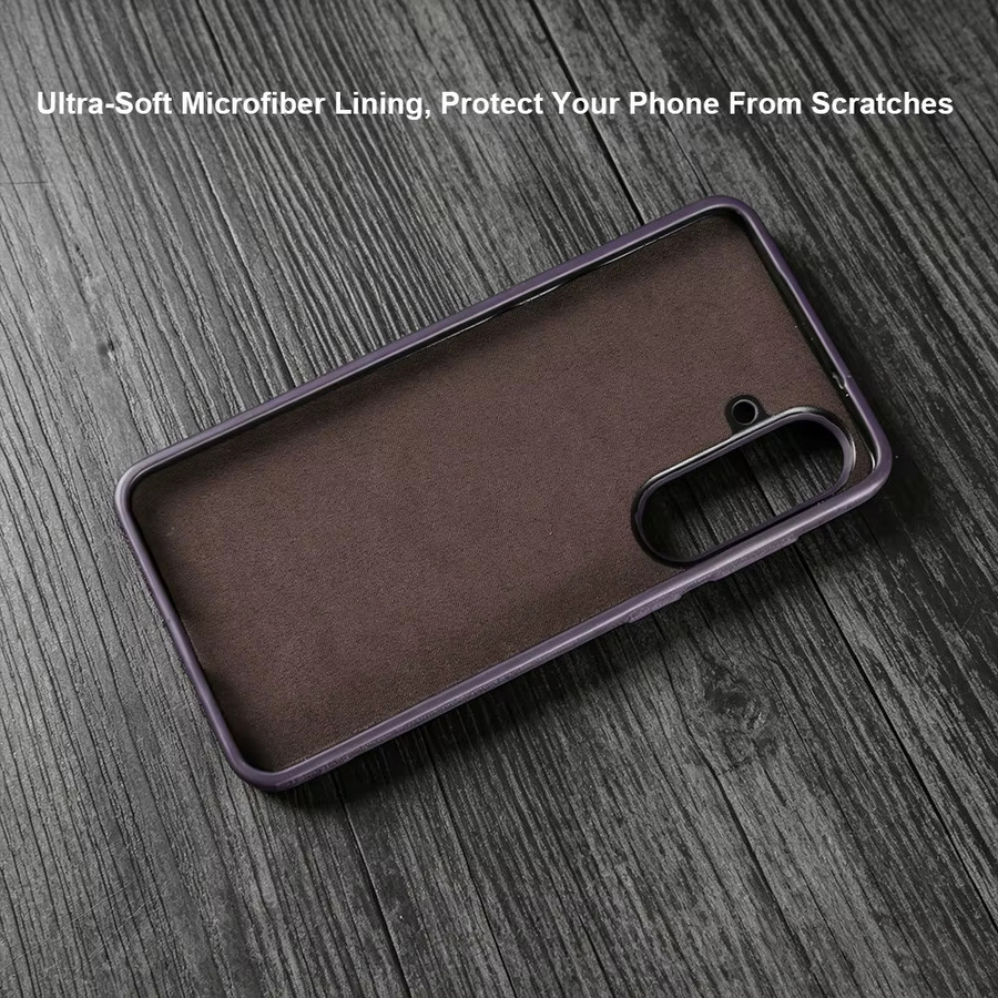 Premium Leder Handyhülle für Samsung Galaxy S26 Plus S25 Edge S24 S23 S22 S21 FE S20 Note 20 Ultra in Rot - Bild 2