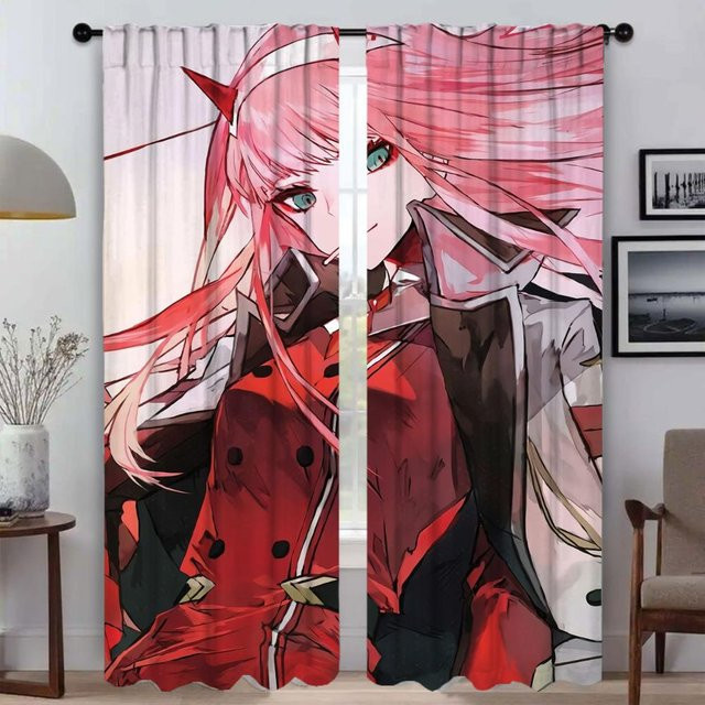 Zero Two Tüll-Vorhänge für Wohnzimmer und Schlafzimmer, 2er-Set, Mehrfarbig, Breite: 60 cm, Höhe: 90 cm - Bild 1