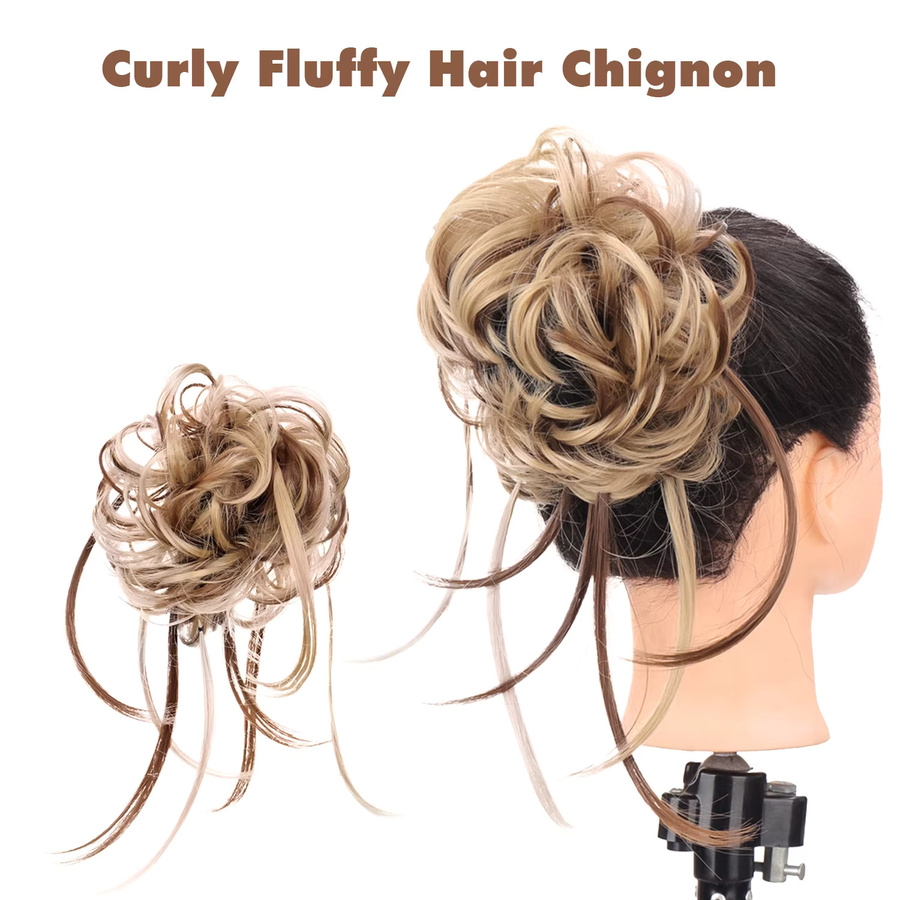allaosify Chignon Haarteil, synthetisch, Unisex - Bild 3