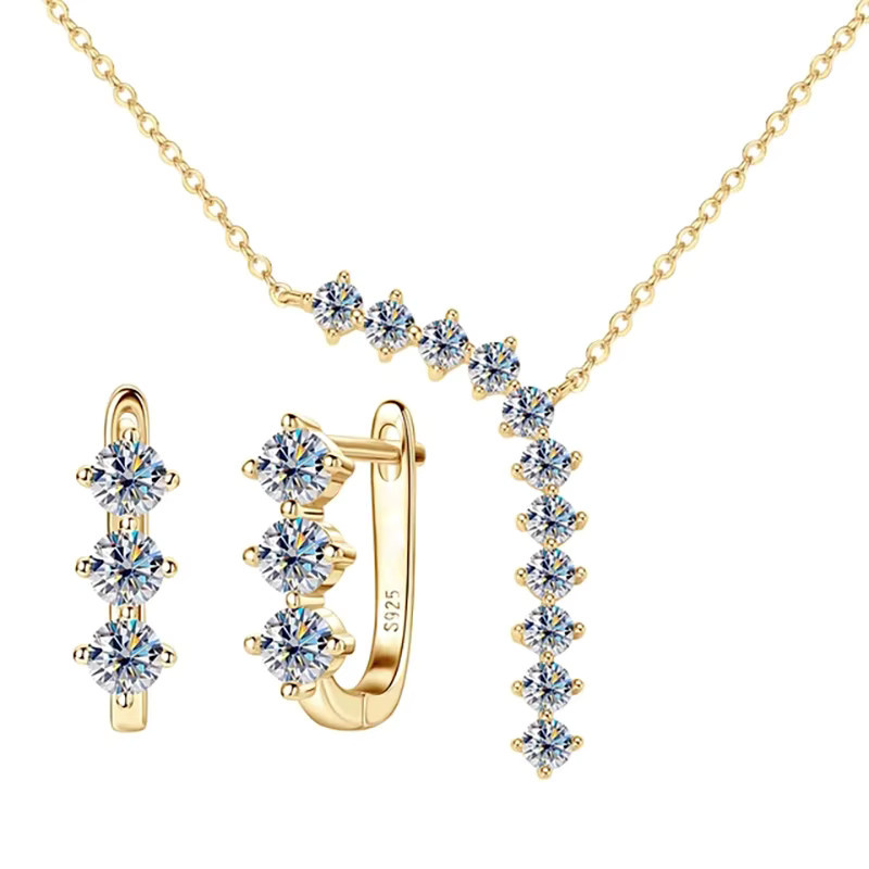 JOYCE JELLY Schmuckset, 925 Silber, Moissanit, Damen - Bild 1