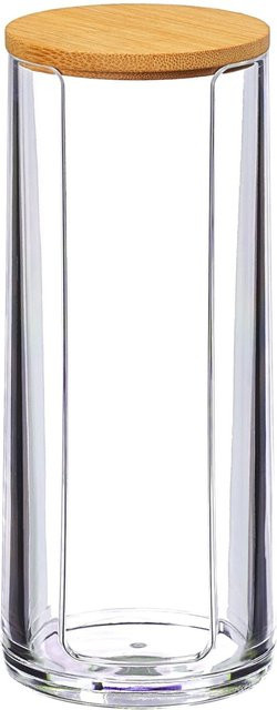 Relaxdays Wattepadspender aus Acryl in Transparent, 2er Set, abnehmbar, B: 17,5 cm, T: 7,5 cm - Bild 1