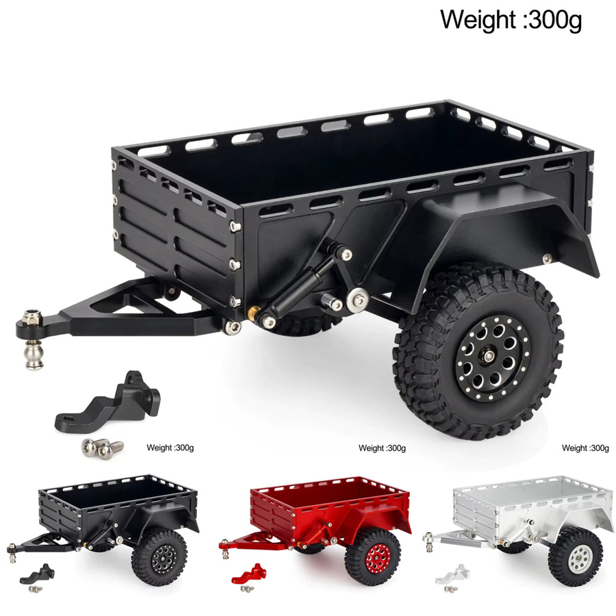 YFGRGT Aluminium CNC Utility Trailer mit Anhängerkupplung, 1:18, Zubehör - Bild 3