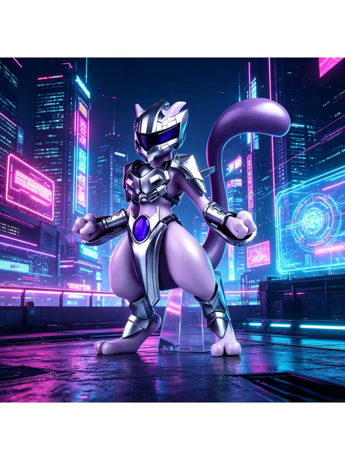 Potdemiel Pokémon Mew Mewtwo, Actionfiguren, Kunststoff - Bild 6