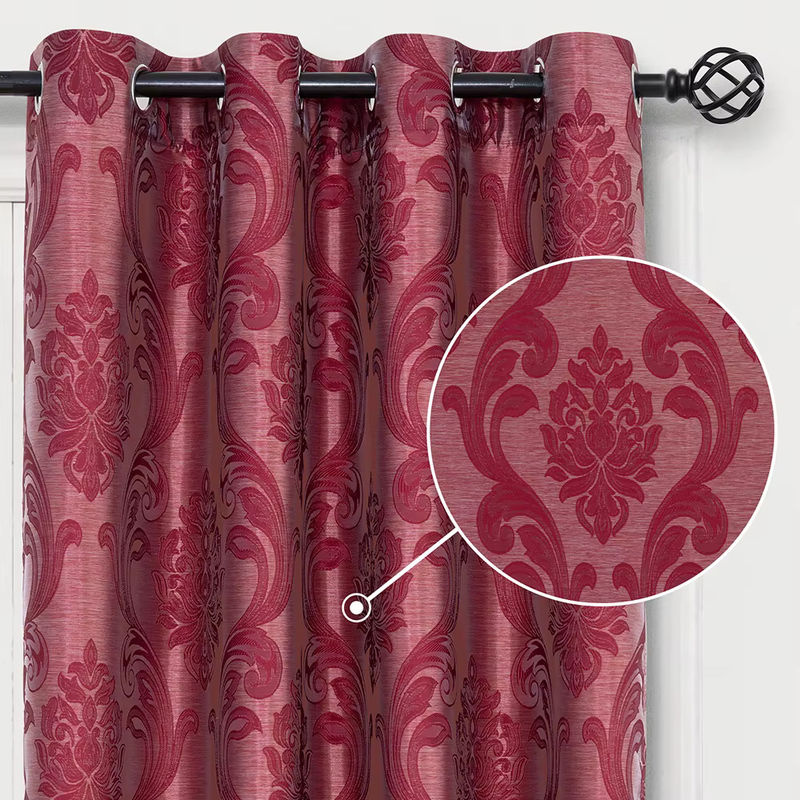 NAPEARL Semi Blackout Vorhang aus Jacquard-Stoff in Rot für Wohnzimmer und Schlafzimmer, Breite: 130 cm, Höhe: 100 cm - Bild 4