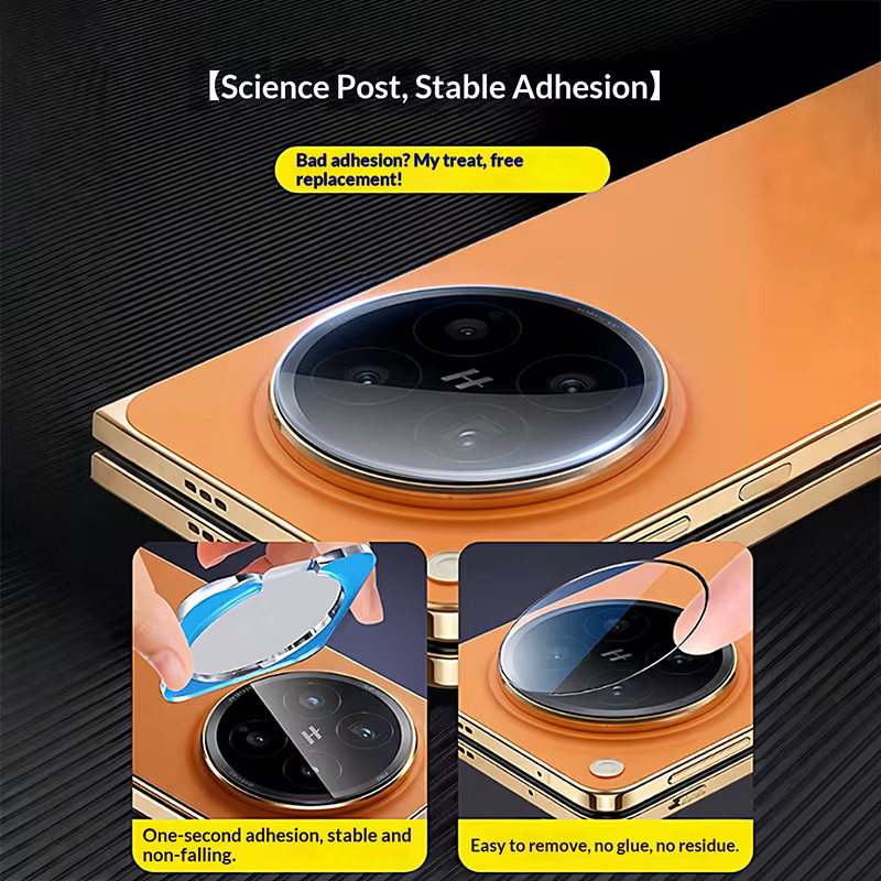 3 Stück transparentes Kameralinsenschutz-Set aus Glas mit Installationshilfe für Oppo Find N6 N5 X9 X8 Pro X7 Ultra - Bild 5