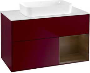 V&B Waschtischunterschrank Finion mit Wandbeleuchtung, Peony Matt, Breite: 100 cm, Tiefe: 60,3 cm - Bild 1
