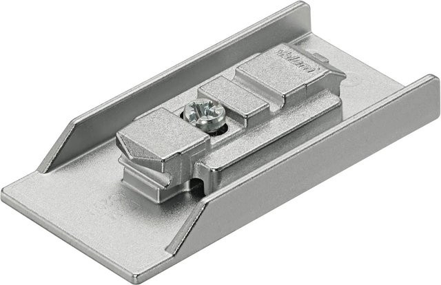 Blum Montageplatte Cristallo Clip aus Zink vernickelt in Silber zum Kleben mit 0 mm Distanz - Bild 1