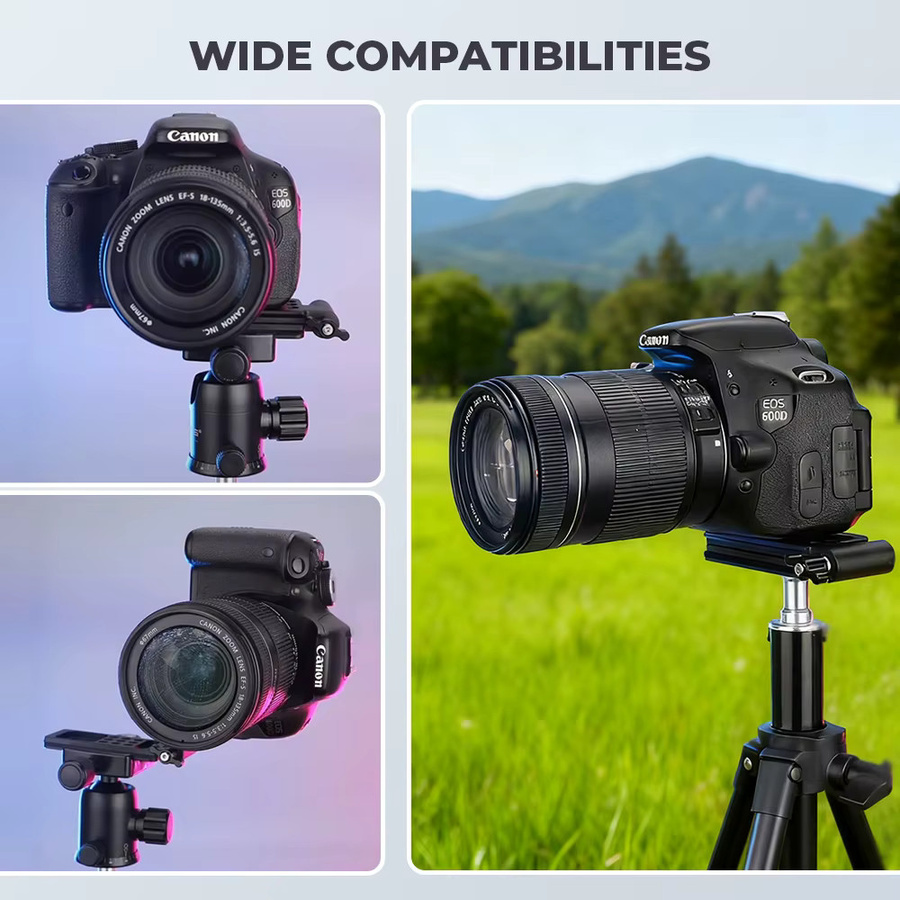 CAMVATE faltbare L-Halterung mit Arca-Typ-Platte und Grundplatte in Schwarz für DSLR-Kamera-Video-Rigs und Stativ-Käfige - Bild 6