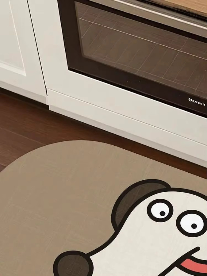 VIKAMA Rutschfeste Fußmatte mit Cartoon-Tier-Motiv in Mehrfarbig, weiche Schlammmatte für Badezimmer, Schlafzimmer oder Wohnzimmer, B/T: 60 x 40 cm - Bild 3