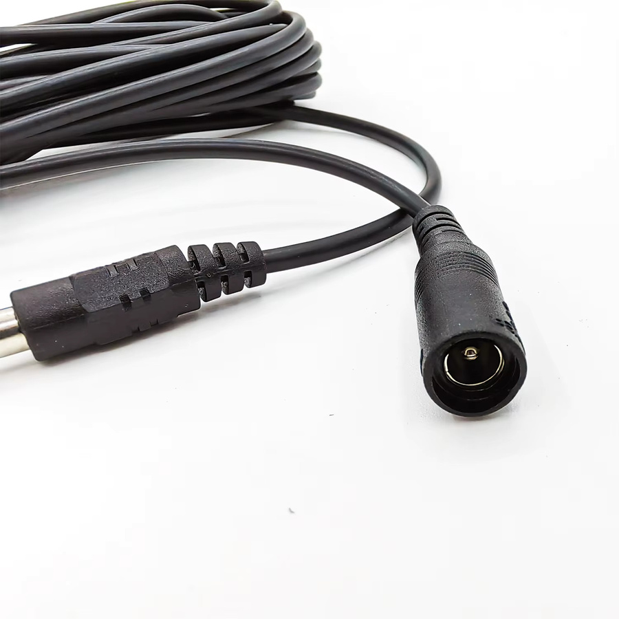JIENUO DC12V Power Verlängerungskabel Schwarz mit 5,5mm x 2,1mm Stecker Männlich zu Weiblich für LED Lampen und CCTV Sicherheitskameras - Bild 3