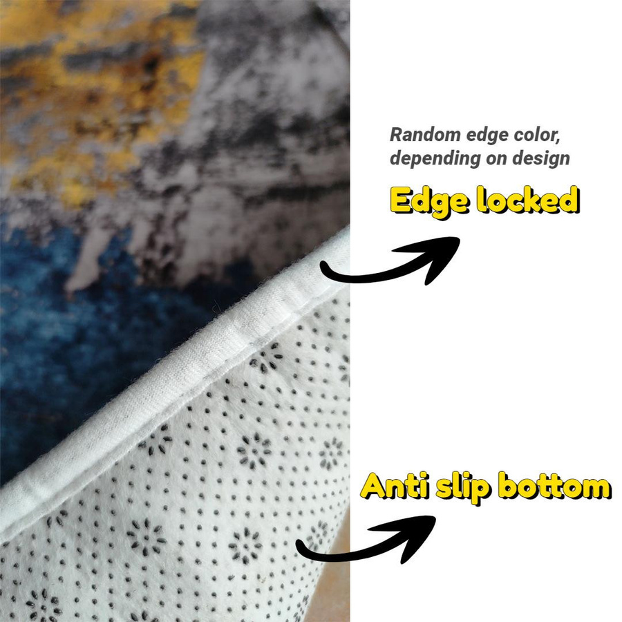 Karpetti Teppich im amerikanischen Stil mit Schlangenmuster, rutschfest und waschbar, B/T: 100 x 160 cm, Multicolor - Bild 3