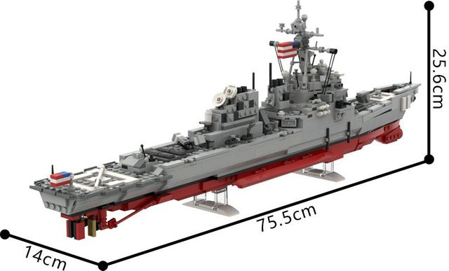 Yiran toy MOC DDG 51 Arleigh Burke - Flight I Version Baustein Schiff - Bild 1